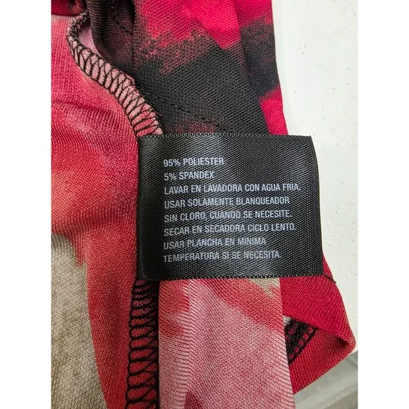 East 5th Womens Red Purple Chevron Open Front Waterfall Cardigan Size Large - Picture 5 of 6